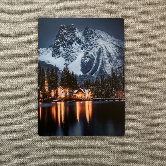Snowy Mountain Cabin Magnet - Picture 2 of 3